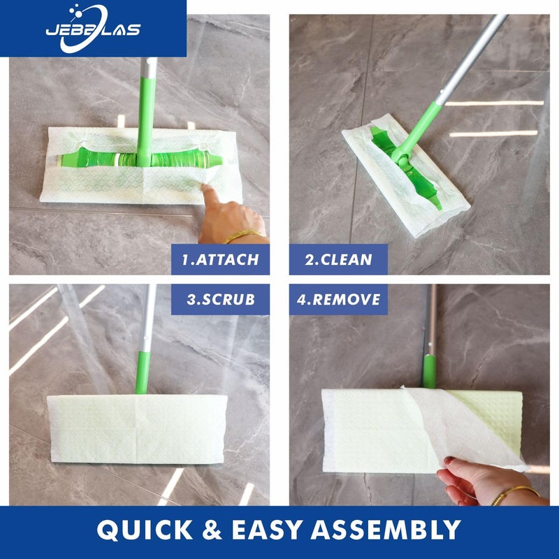JEBBLAS Disposable Mop Refills Dry Sweeping Pad for Floor Mop Sweeping Cloths Multi Surface Refills, 240 Count - Image 5